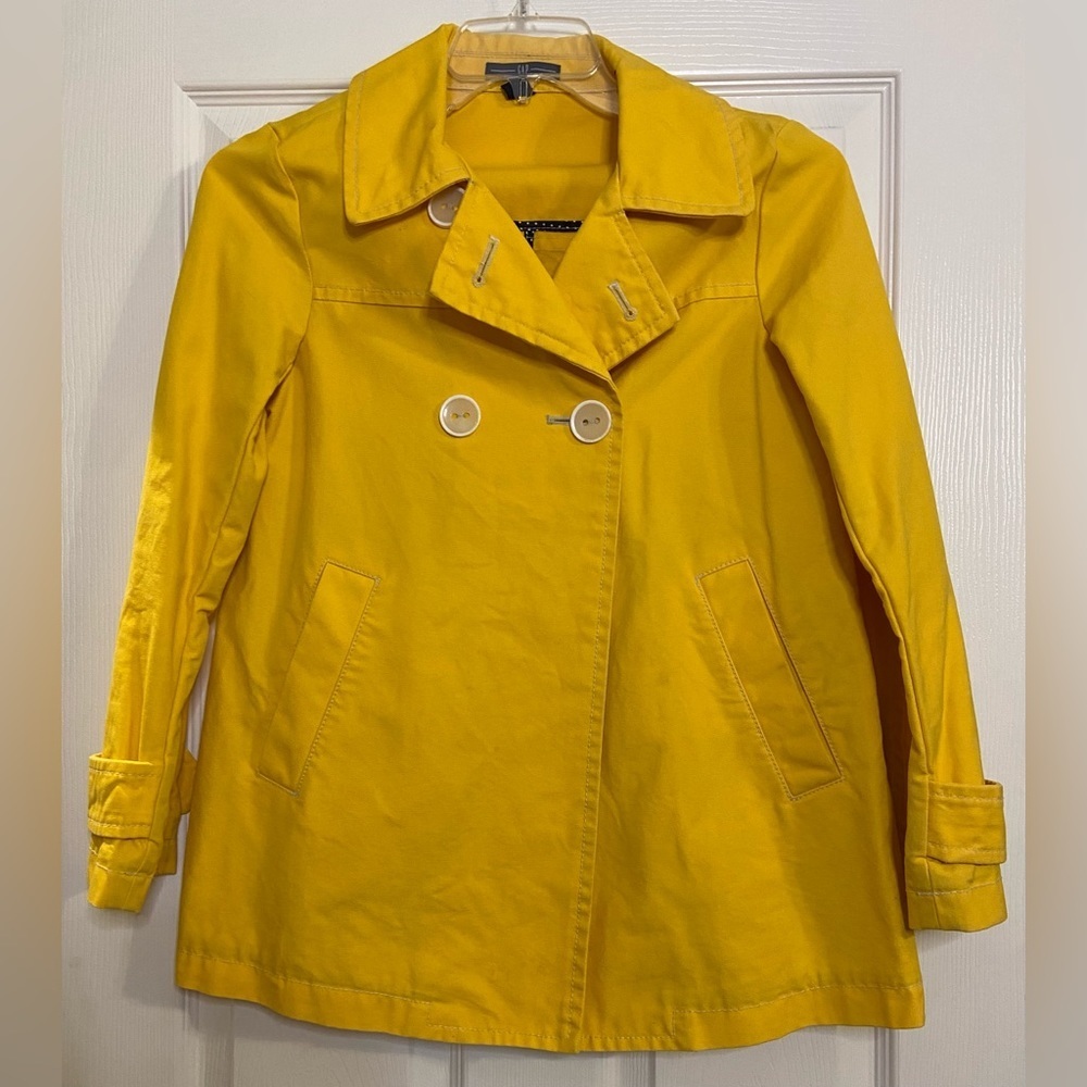 Women's Gap 2 Button Swing Yellow Jacket Size X-Small